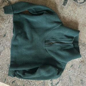 Free people green fleece top
